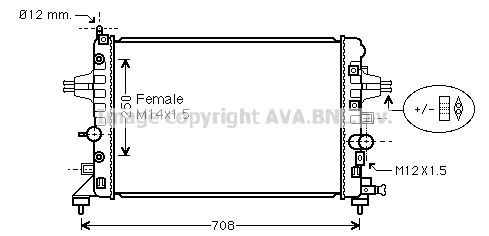 AVA QUALITY COOLING Радиатор, охлаждение двигателя OL2482